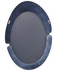 Lustro ścienne MASSAY 53 cm 90 cm Welur Ciemnoniebieski_1183997