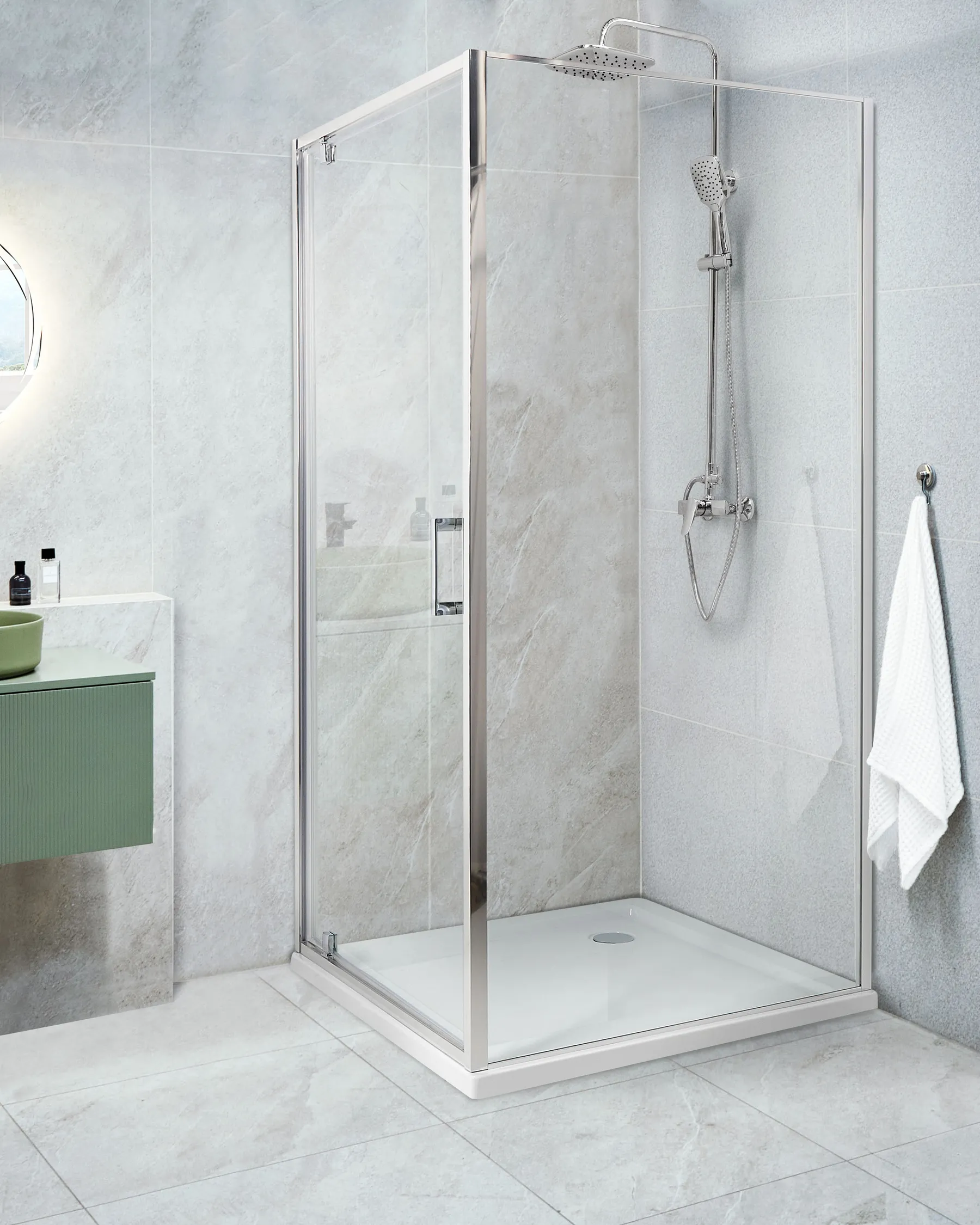 Kabina prysznicowa DARLI 90 x 90 x 185 cm Srebrny_944104