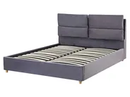 Bett mit Stauraum BATILLY Samtstoff Grau 160 x 200 cm_763507