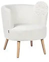 Sillón ODENZEN Bouclé Blanco