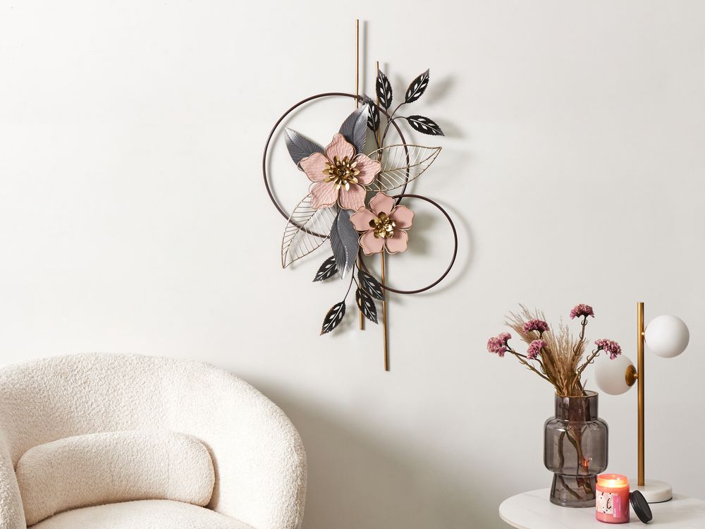 Decorațiune de perete Floare BERKELIUM Metal 93 cm Multicolor