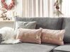 2 welurowe poduszki dekoracyjne w choinki 30 x 50 cm różowe ALSOBIA_887571