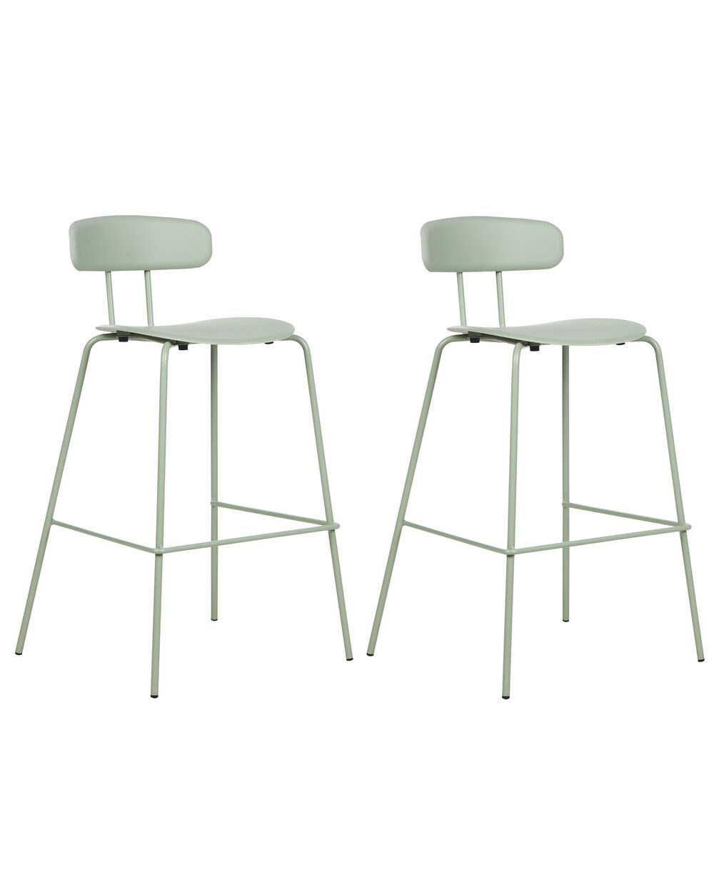 Set di 2 sedie alte SIBLEY Verde chiaro