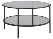 Coffee Table TELLAKA Tempered Glass Black_998682
