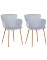 Lot de 2 chaises de salle à manger grises SUMKLEY_783757