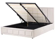 Ottoman Bed QUIBERON Chenille Taupe 160 x 200 cm (EU King Size)_1023241