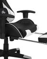 Cadeira gaming em pele sintética branca e preta VICTORY_712334