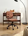 Desk Chair PAWNEE Fabric Golden Brown