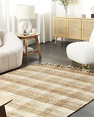 Tappeto BERISSA Beige 140 x 200 cm Iuta_1182361