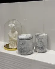 6-Piece Bathroom Accessories Set CALLELA Ceramic White_1063017