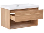 Wall Mounted Vanity Unit with Basin BERBICE Light Brown_1010544