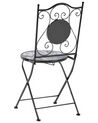 Set of 2 Metal Garden Folding Chairs Black CIVITA_919775