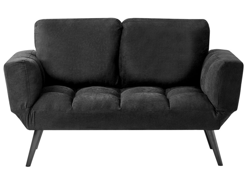Fabric Sofa Bed Black BREKKE Beliani