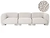 Modular Sofa 3 Seater MJALBI Boucle Off-White