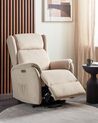 Fabric Electric Recliner Chair Taupe ELEGY_924127