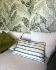 Throw Cushion KAFRA 30 x 50 cm Green Striped_982881