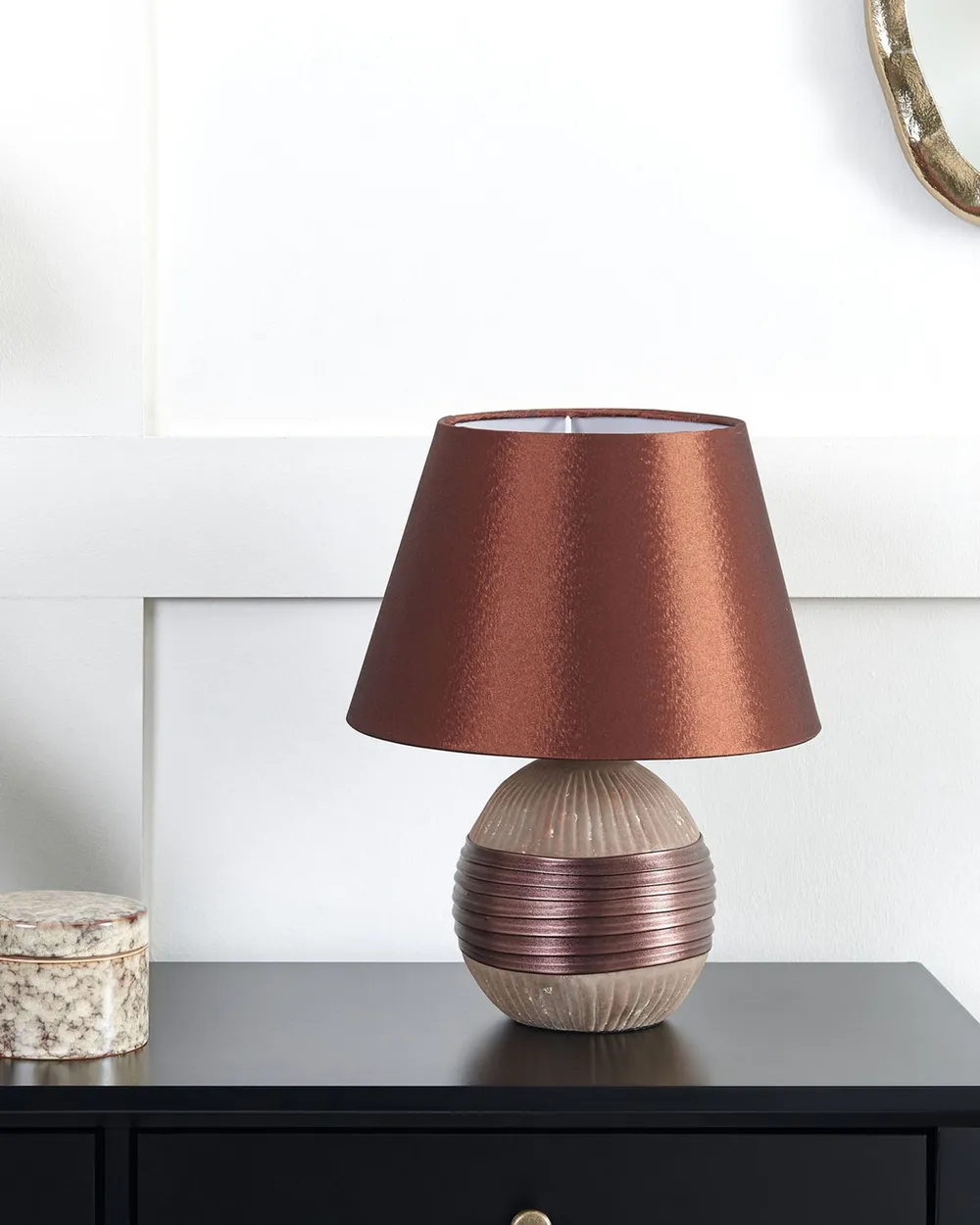 Table Lamp SADO Porcelain Brown