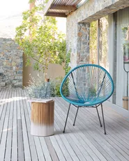 Garden Chair ACAPULCO II PE Rattan Blue_813797