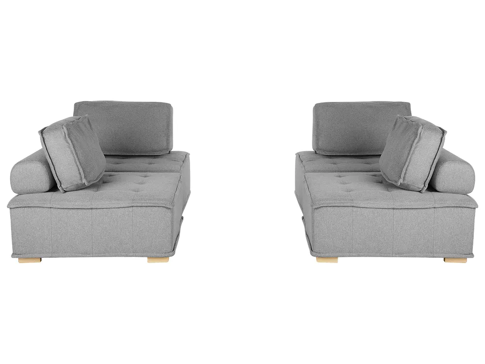 Set da salotto modulare 4 posti TIBRO Tessuto Grigio_825905