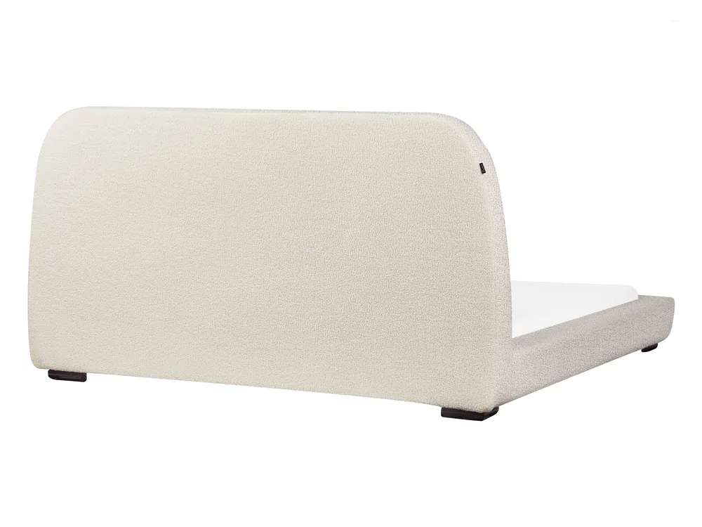 Wasserbett Bouclé ROISEL 160 x 200 cm Hellbeige_937498