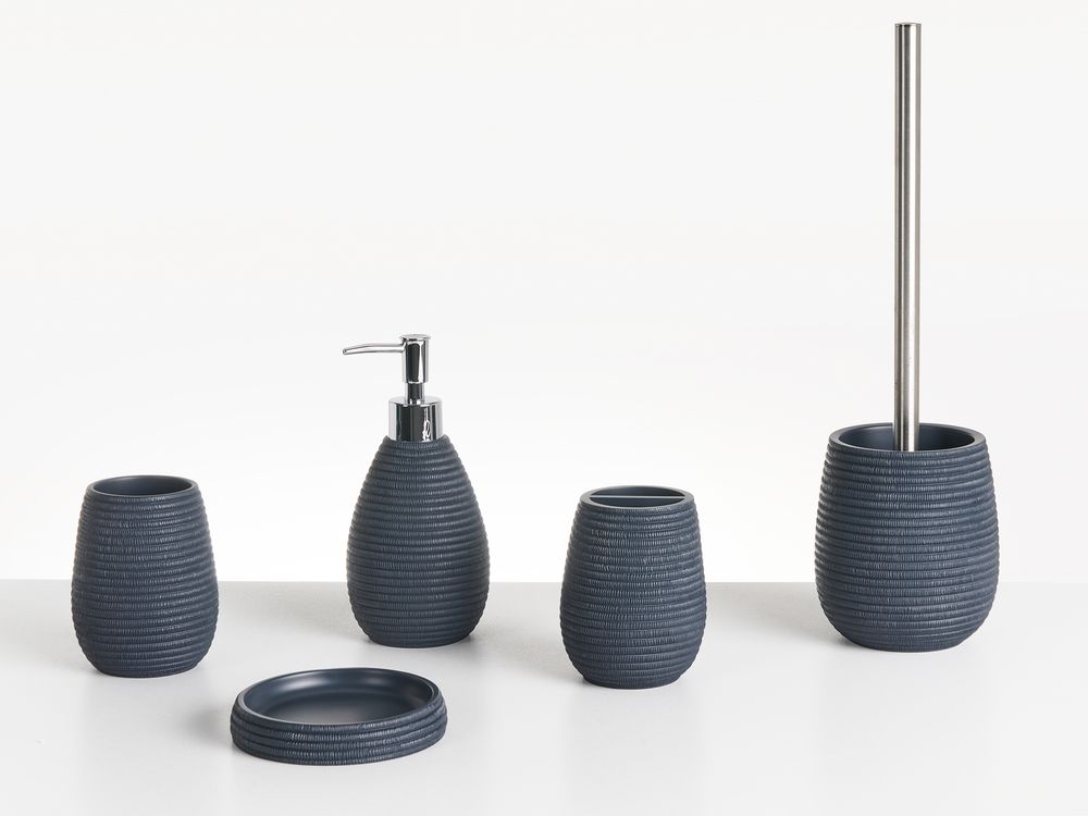 5-Piece Bathroom Accessories Set QUILCA Dark Blue