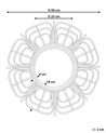 Nástěnné ratanové zrcadlo ve tvaru slunce ⌀ 60 cm černé PASAKU_822177