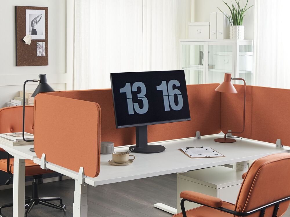 Schreibtischtrennwand WALLY 80 x 40 cm Hellrot