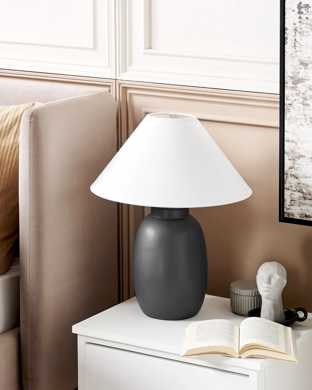 Table Lamp PATILLAS Ceramic Black_844176
