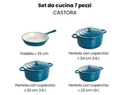 Set da 7 pezzi in ghisa CASTORA Blu_1073762