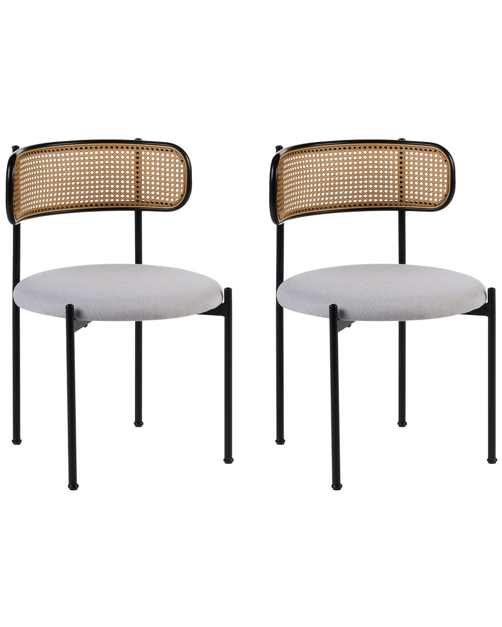Set of 2 Dining Chairs ANDOVER Metal Black