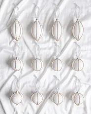 Conjunto de 12 bolas de Navidad WINTERFROST Vidrio Blanco_1192219