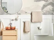 6-Piece Bathroom Hardware Set TUMACO with Towel Bars and Hooks Silver_1078764