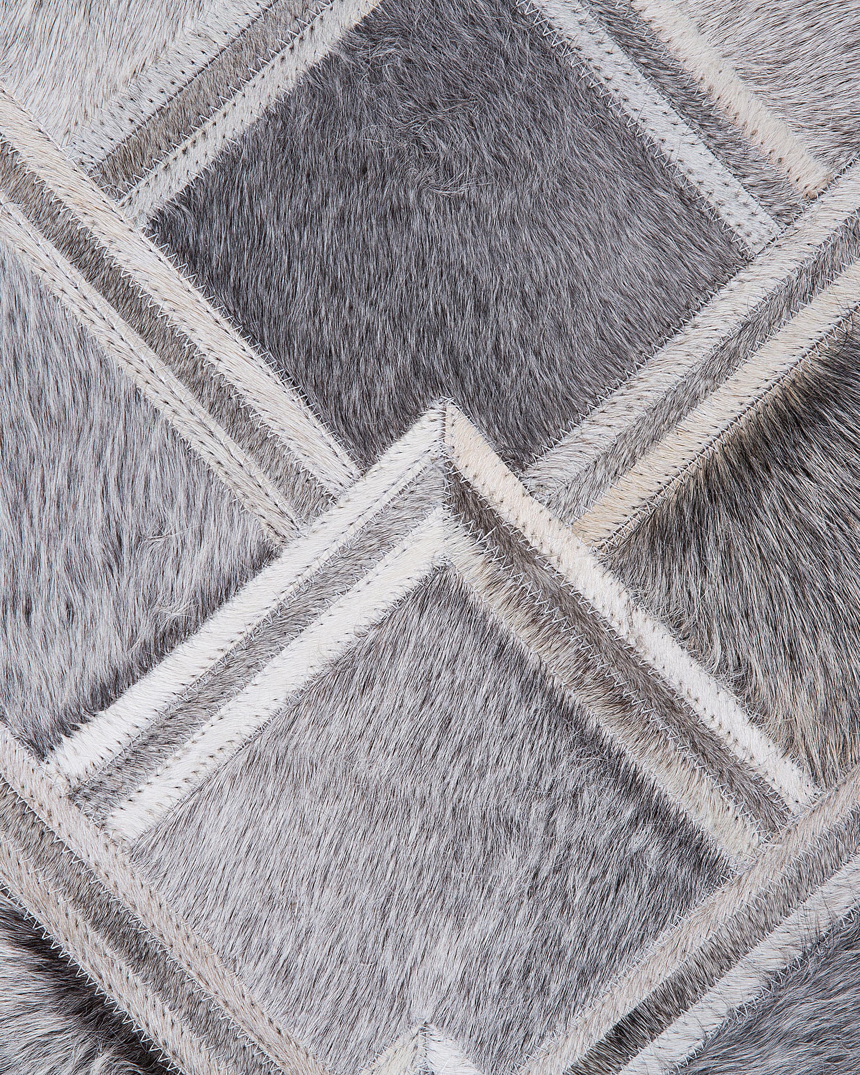 Cowhide Area Rug 160 x 230 cm Grey AGACLI_689273