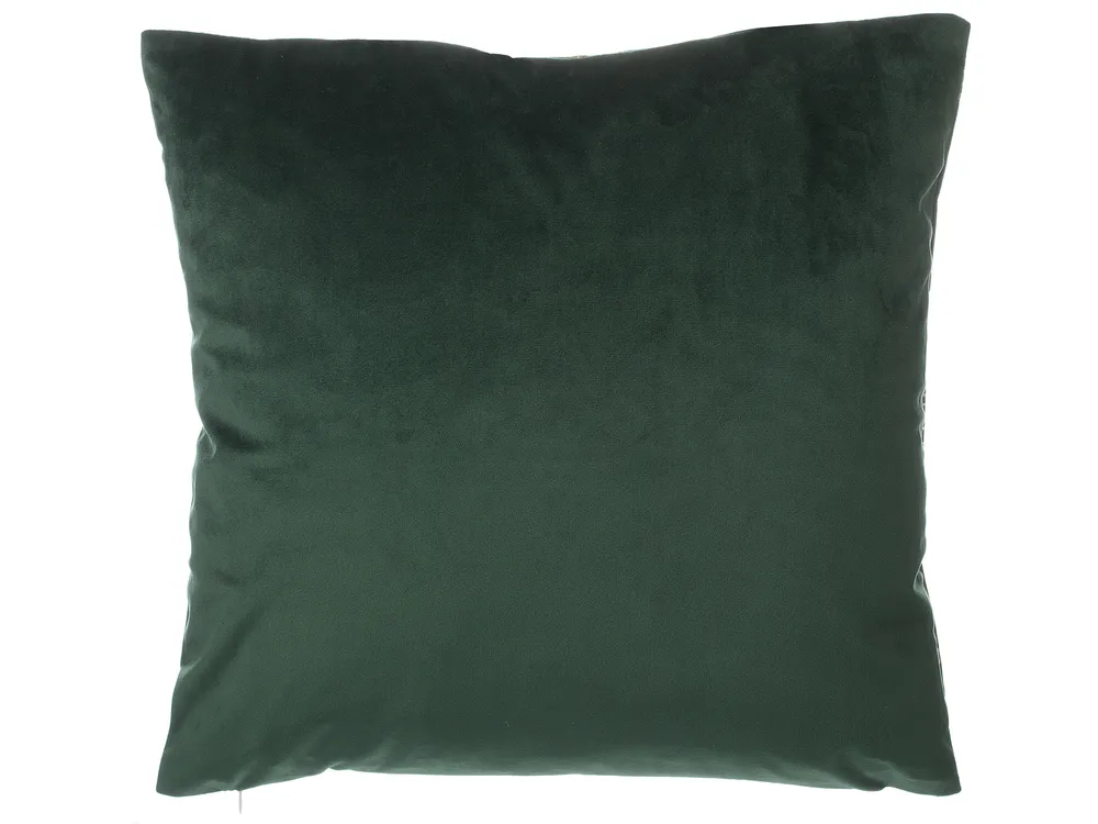 Federe Decorative In Velluto GIGIZAZA – Verde Militare, 50x50 Cm (set Da 2), Con Volant E Cerniera