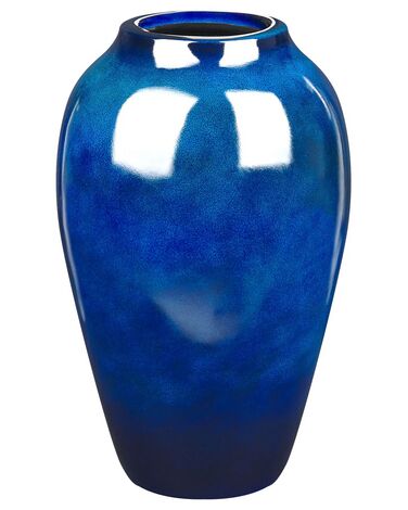 Terakotová váza na květy 37 cm modrá OCANA