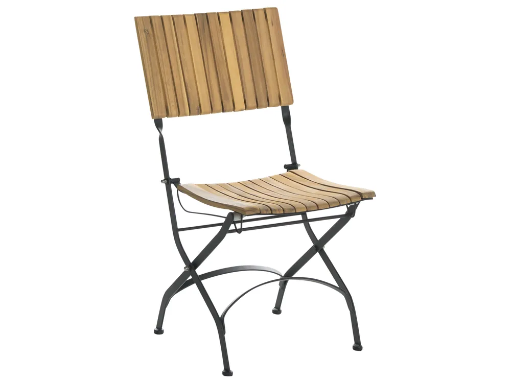 Garden Dining Set 6 Seater LASCARI Folding Acacia Wood Light Brown_1075316