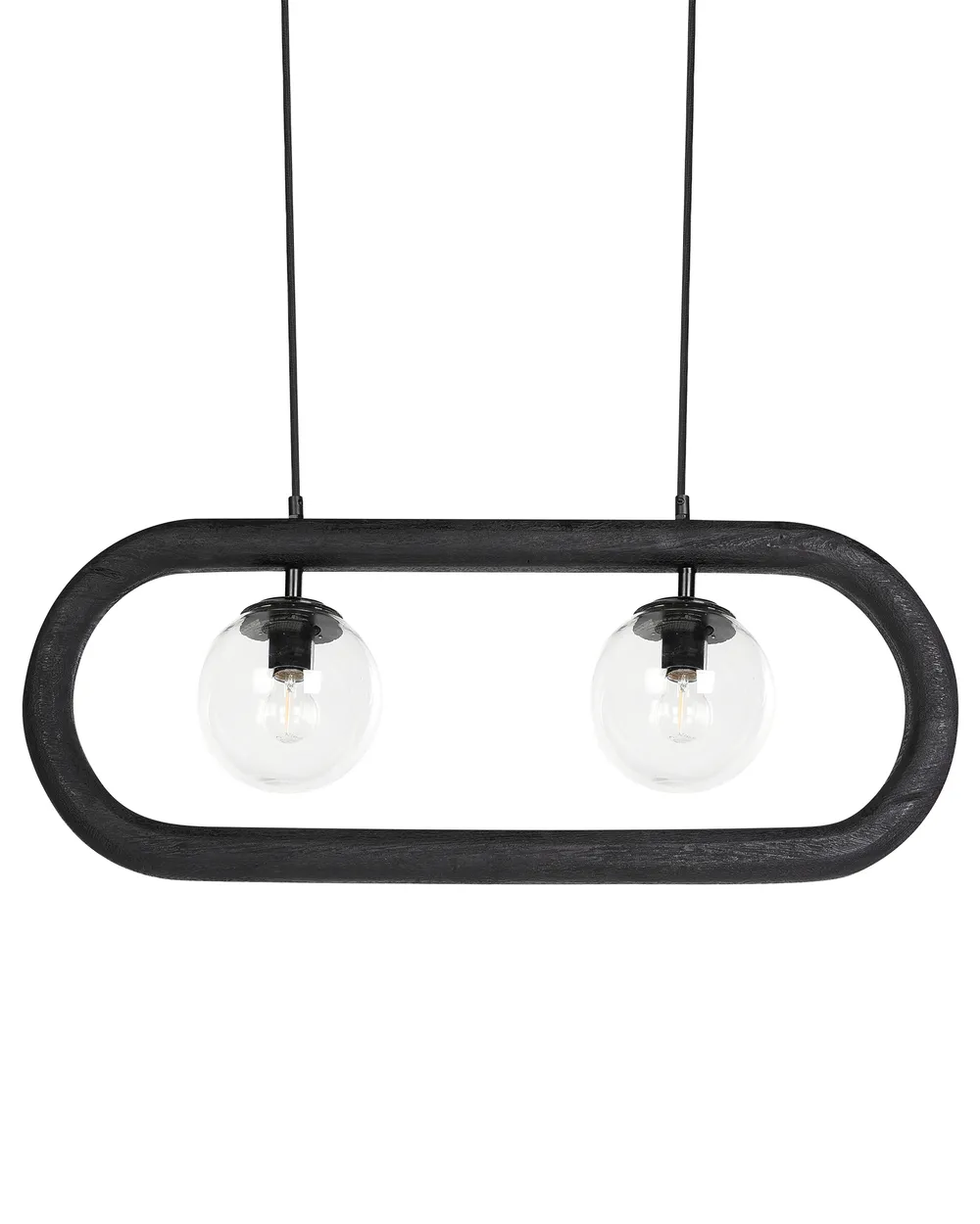 Pendant Lamp AYENSU Mango Wood Black_931018