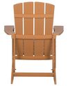 Záhradná stolička s podnožkou farba tíkového dreva ADIRONDACK_809449
