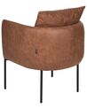 Faux Leather Armchair Brown MALMOS _931413