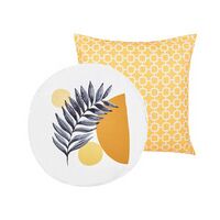 Boao Set Di 4 Federe Impermeabili 45x45 Cm Per Esterni - Giallo Brillante In Poliestere Con Rivestimento PU - Foto 8