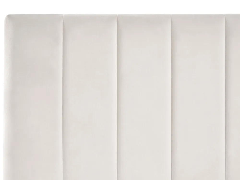 Bed with Storage Drawers LONZAC Velvet Off-White 140 x 200 cm (EU Double)_1014771