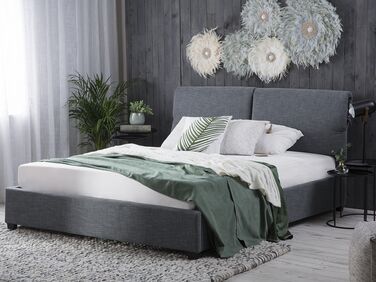 Fabric EU Super King Size Waterbed Grey BELFORT