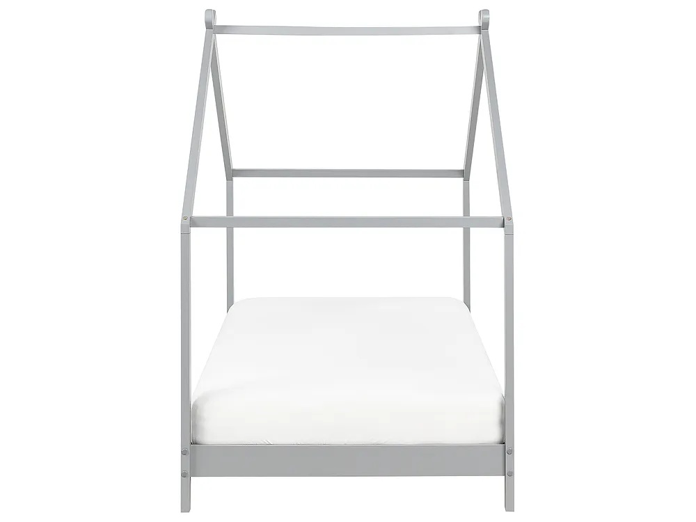 Kids Bed House Pine Wood ORLU 90 x 200 cm (EU Single) Grey_911142