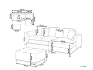 Corner Sofa 5 Seater OSLO with Ottoman Boucle White Left Hand_946700