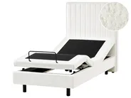 Adjustable Bed Boucle DUKE II 90 x 200 cm (EU Single) Off-White_1026122