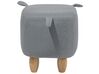 Tabouret enfant en tissu gris clair PIGGY_710634