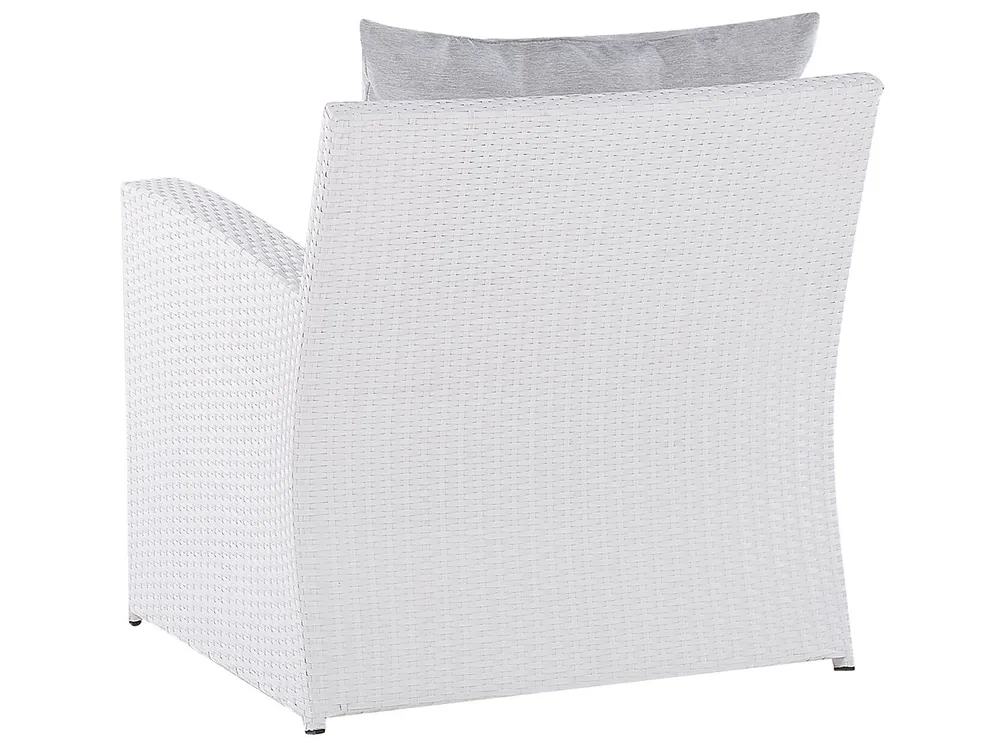 Garden Lounge Set with Table 4 Seater MARINO PE Rattan White_801172