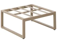 Set salotto da giardino con tavolo e pouf 2 posti NOCI Modulare Metallo Beige_1026733