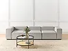 Modular Sofa 3 Seater ARDAL Fabric Light Grey