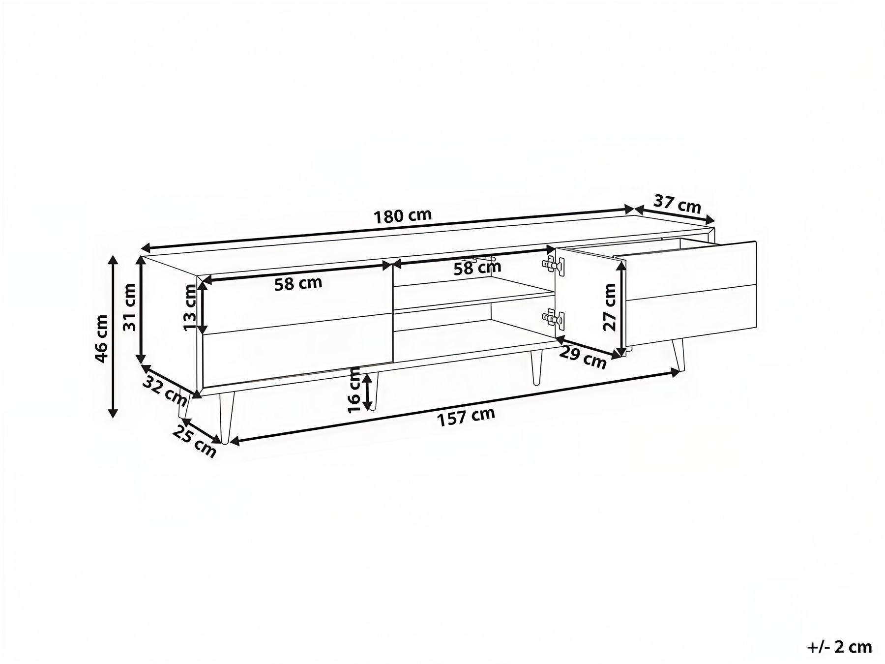 TV Stand SILVERTON Light Brown | Beliani.co.uk